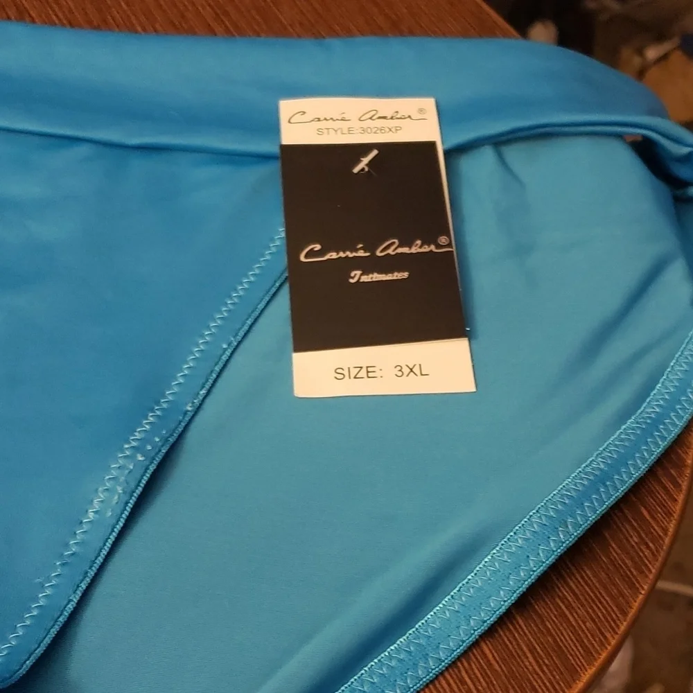 Carrie Amber Intimates High Cut Turquoise Panty Size 3XL (10) style 3026… - Picture 3 of 7